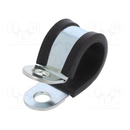 1 pcs x MPC INDUSTRIES - LKD12525 - Fixing clamp, ØBundle : 25mm, W: 25mm, steel, Cover material: EPDM