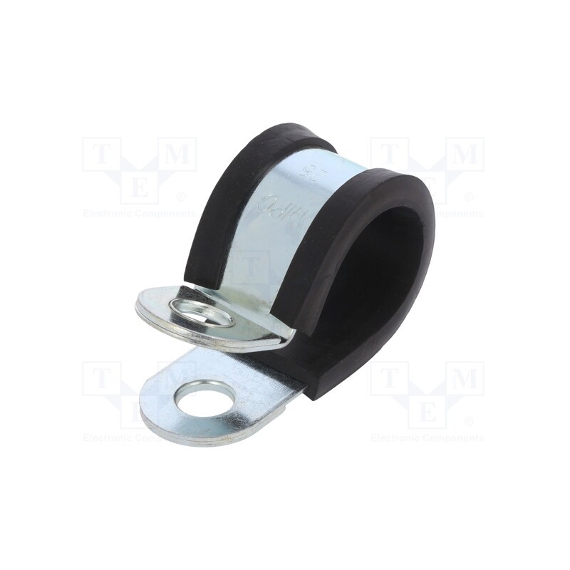 1 pcs x MPC INDUSTRIES - LKD12525 - Fixing clamp, ØBundle : 25mm, W: 25mm, steel, Cover material: EPDM