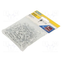 1 pcg x RAPID - 5000378 - Rivet, aluminium, Rivet diam: 4mm, L.rivet: 8mm, 100pcs.