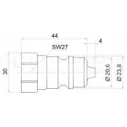 Hydraulic quick connector euro plug, internal thread 1 2