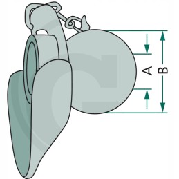 Ball with collar 64mm 37mm granite