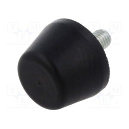 1 pcs x ELESA+GANTER - DVB.6-32-22-M8-16-70 - Vibroisolation foot, Ø: 32mm, Shore hardness: 70±5, 813N, 148N/mm