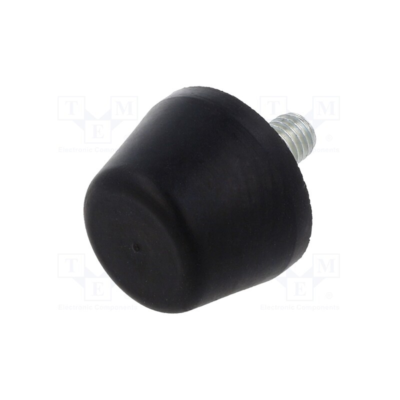 1 pcs x ELESA+GANTER - DVB.6-32-22-M8-16-70 - Vibroisolation foot, Ø: 32mm, Shore hardness: 70±5, 813N, 148N/mm