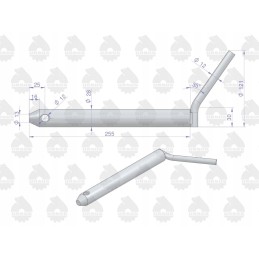 Lower hitch frame pin c 330 c 360 original