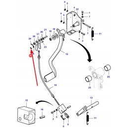 Va136335 clutch pedal pin