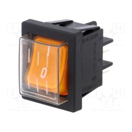 1 pcs x COMELUX - 4010I3500MF - ROCKER, SPST, Pos: 2, ON-OFF, 16A/250VAC, Backlight colour: orange