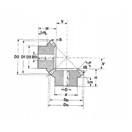 Set of bevel gears modul 3 1 1