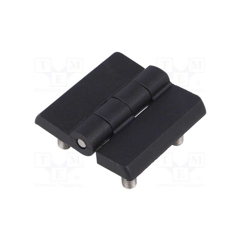 1 pcs x ROZTOCZE - 3.ZN60.102-07 - Hinge, Width: 40mm, polyamide, black, H: 40mm, with assembly stem