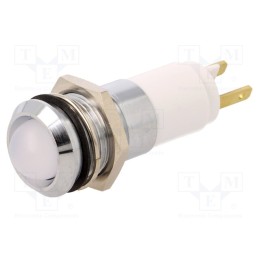 1 pcs x SIGNAL-CONSTRUCT - SWBU14622A - Indicator: LED, recessed, white, 12÷14VDC, 12÷14VAC, Ø14.2mm, IP67