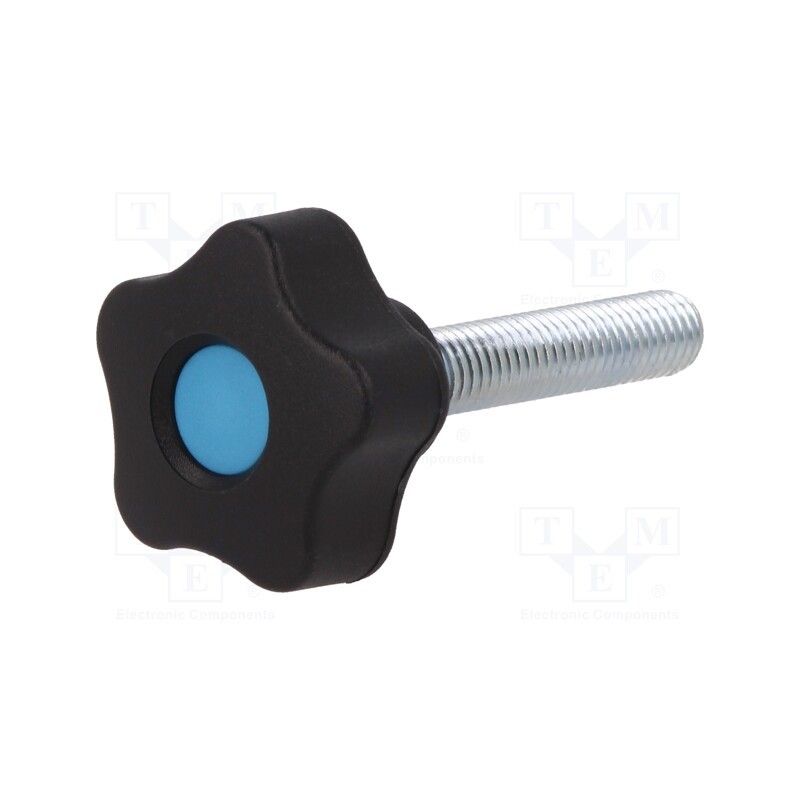 1 pcs x ELESA+GANTER - VCT.32 P-M8X40-C5 - Knob, Ø: 32mm, Ext.thread: M8, 40mm, H: 23mm, technopolymer PP
