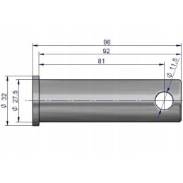 Lower link support pin 42371450 c 330