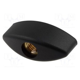1 pcs x ELESA+GANTER - 8358 - Knob wing, Int.thread: M6, 12mm, H: 15mm, polyamide, W: 32mm
