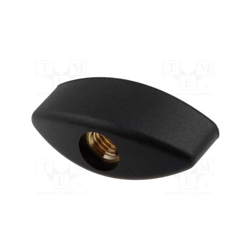 1 pcs x ELESA+GANTER - 8358 - Knob wing, Int.thread: M6, 12mm, H: 15mm, polyamide, W: 32mm