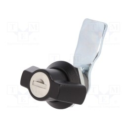 1 pcs x ROZTOCZE - 2.PM18.002-21 - Lock, zinc and aluminium alloy, 21mm, black finish, Kit: key x2