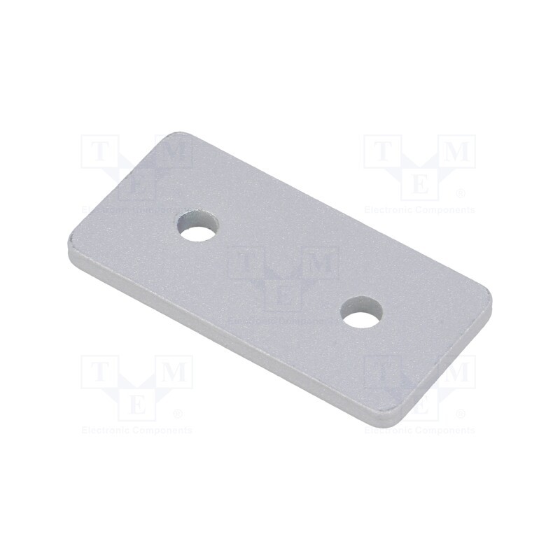 1 pcs x ELESA+GANTER - GN 967-30-60-F-2-SR - Flat bar, for profiles, W: 30mm, L: 60mm, steel, Size: 30mm, silver