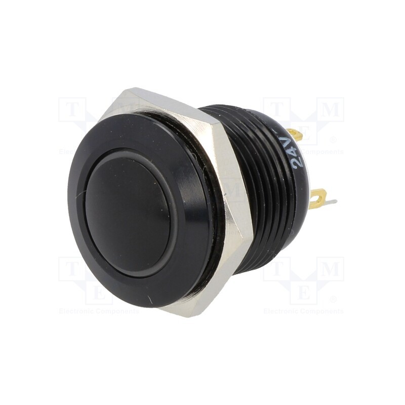 1 pcs x ONPOW - GQ16B-10E/J/B/24V/A - Switch: vandal resistant, Pos: 2, SPST-NO, 2A/36VDC, IP65, OFF-(ON)