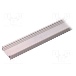 1 pcs x TOPMET - A2010001 - Profiles for LED modules, white, L: 1m, SURFACE14, aluminium