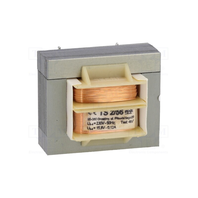 1 pcs x INDEL - TS2/56 - Transformer: mains, 2VA, 230VAC, 15.8V, 120mA, screw type, IP00