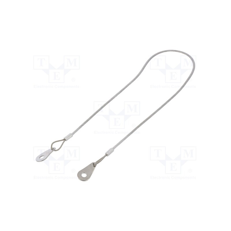 1 pcs x ELESA+GANTER - GN 111.2-500-C-TR - Retaining cable, Plating: PVC, stainless steel, 500mm
