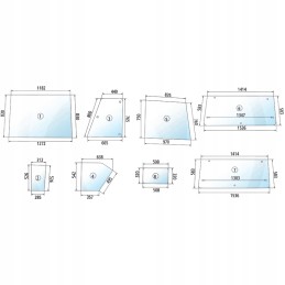 Zetor 2011 2511 3011 rear lower window 62117998