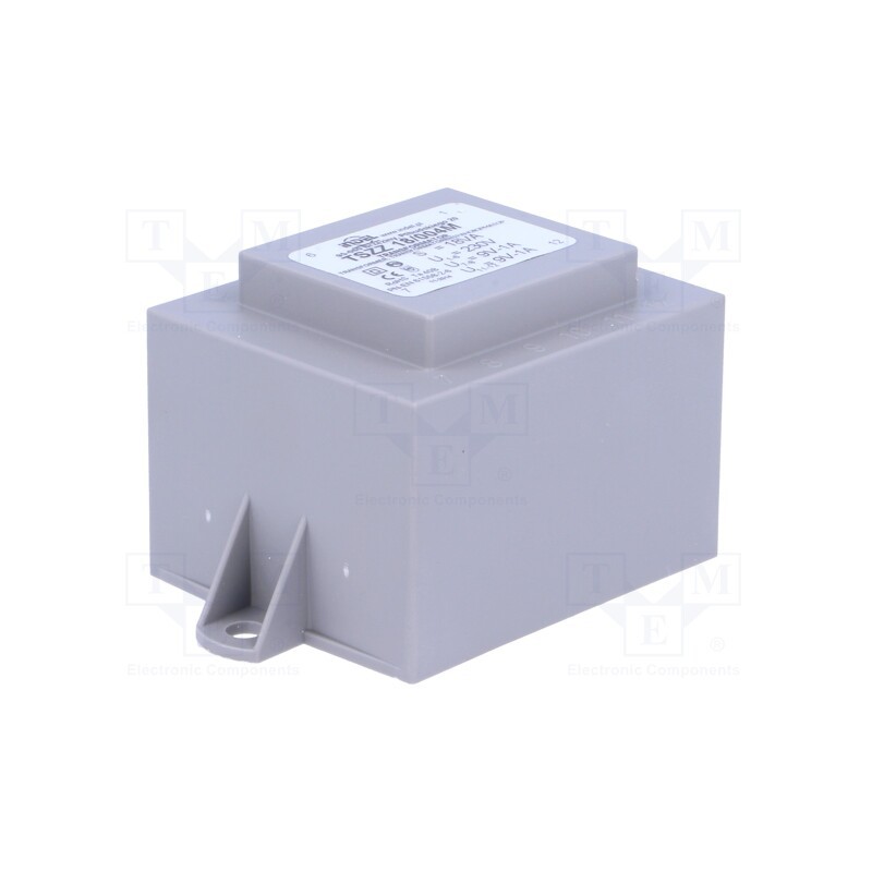 1 pcs x INDEL - TSZZ18/004M - Transformer: encapsulated, 18VA, 230VAC, 9V, 9V, 1A, 1A, PCB, IP00