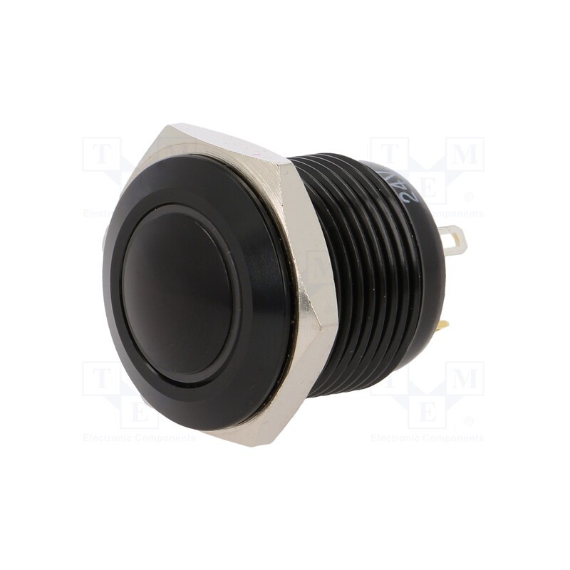1 pcs x ONPOW - GQ16B-10E/J/Y/24V/A - Switch: vandal resistant, Pos: 2, SPST-NO, 2A/36VDC, IP65, OFF-(ON)