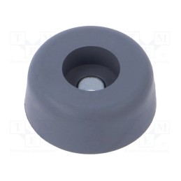 1 pcs x KEYSTONE - 726 - Screw fastened foot, H: 11.1mm, grey, Dim: Ø27mm, Cutout: Ø5.1mm