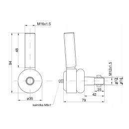 Rod end, right joint c 328 with nut