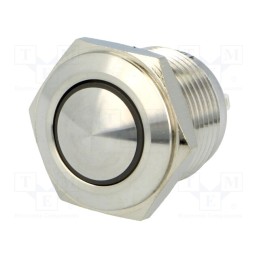 1 pcs x ONPOW - GQ16B-10E/J/G/12V/S - Switch: vandal resistant, Pos: 2, SPST-NO, 2A/36VDC, IP65, OFF-(ON)