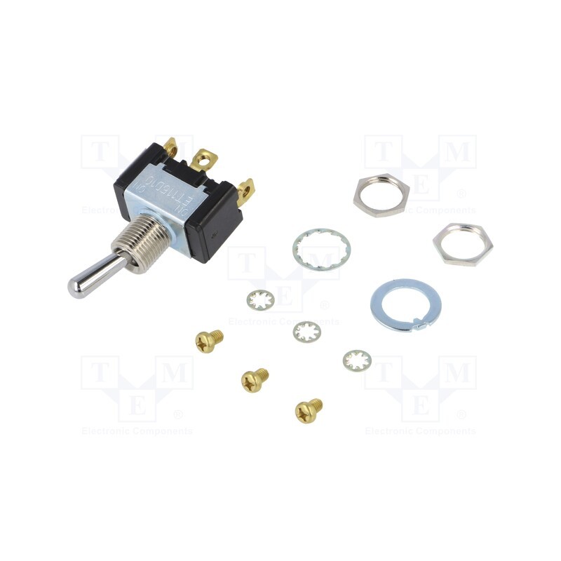 1 pcs x Nidec Copal Electronics - ET115D10-Z - Switch: toggle, Pos: 2, SPDT, ON-ON, 15A/125VAC, Leads: screw, ET
