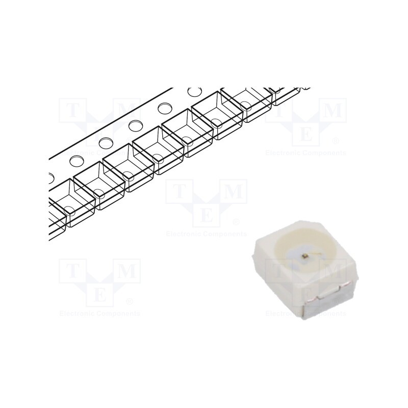 5 pcs x ams OSRAM - LG T67K-H2K2-24-0-2-R18-Z - LED, SMD, PLCC2, green, 12.1÷30.3mlm, 3.55÷11.2mcd, 3x3.4x2.1mm