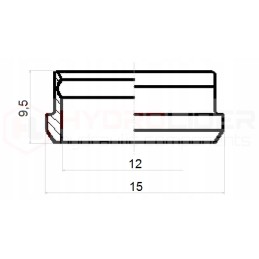 Tekalan fitting on a diameter 12 tube, nut M18x1 5