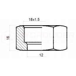 Tekalan fitting on a diameter 12 tube, nut M18x1 5