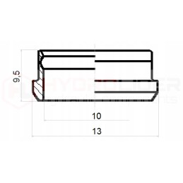 Tekalan fitting on a diameter 10 tube, nut M16x1 5
