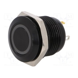 1 pcs x ONPOW - GQ16F-10E/J/G/24V/A - Switch: vandal resistant, Pos: 2, SPST-NO, 2A/36VDC, IP65, OFF-(ON)