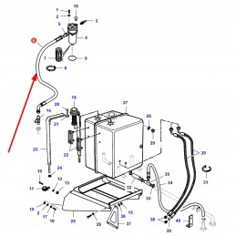 La322085250 hydraulic hose l 590mm