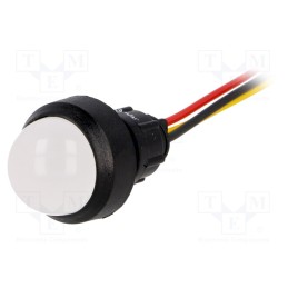 1 pcs x POLAM-ELTA - LRY-D20-230ACWK - Indicator: LED, prominent, yellow/red, 230VAC, Ø13mm, IP40, plastic