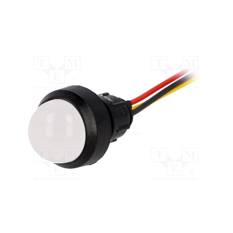 1 pcs x POLAM-ELTA - LRY-D20-230ACWK - Indicator: LED, prominent, yellow/red, 230VAC, Ø13mm, IP40, plastic