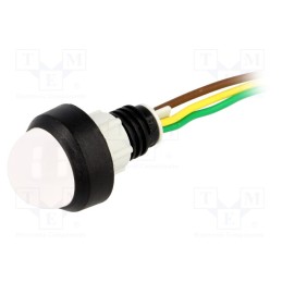 1 pcs x POLAM-ELTA - LGY-D20-24AC/DCWK - Indicator: LED, prominent, yellow/green, 24VDC, 24VAC, Ø13mm, IP40