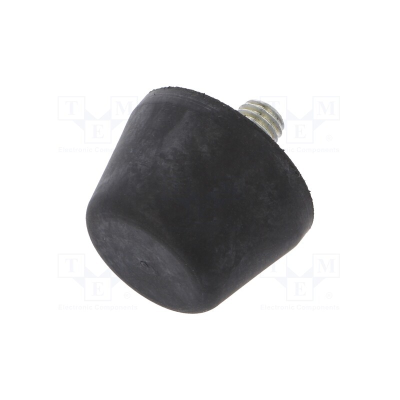 1 pcs x ELESA+GANTER - DVB.6-32-22-M8-10-40 - Vibroisolation foot, Ø: 32mm, Shore hardness: 40±5, 492N, 89N/mm