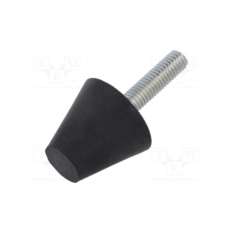 1 pcs x ELESA+GANTER - DVB.6-20-17-M5-20-55 - Vibroisolation foot, Ø: 20mm, Shore hardness: 55±5, 407N, 96N/mm