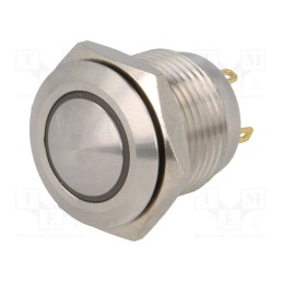 1 pcs x ONPOW - GQ16B-10E/J/Y/24V/S - Switch: vandal resistant, Pos: 2, SPST-NO, 2A/36VDC, IP65, OFF-(ON)