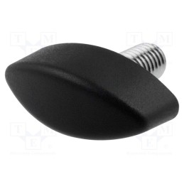 1 pcs x ELESA+GANTER - 8372 - Knob wing, Ext.thread: M8, 25mm, H: 15mm, polyamide, W: 30mm