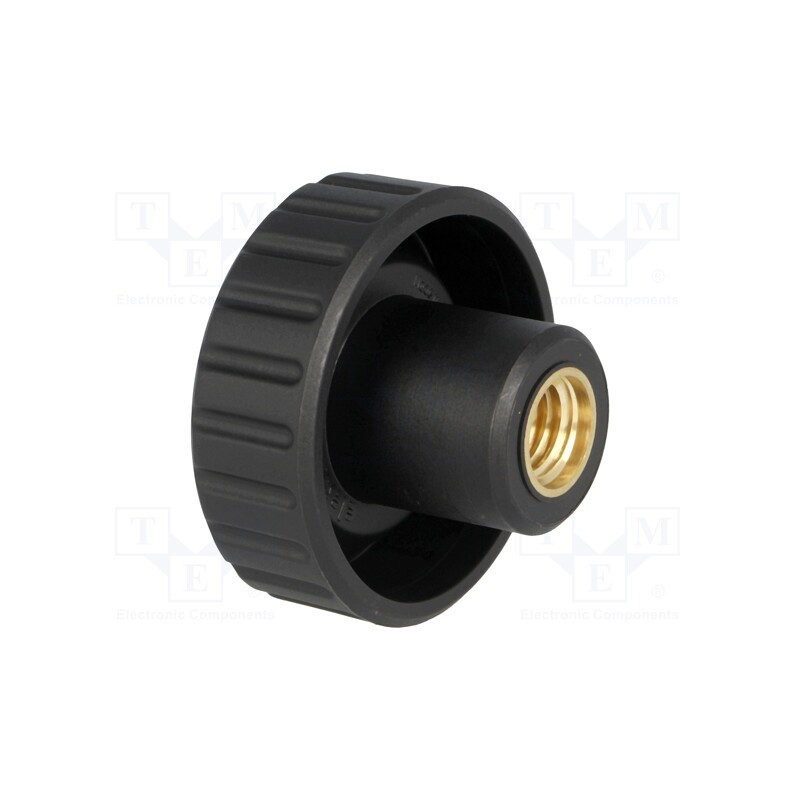 1 pcs x ELESA+GANTER - 6813 - Knob, Ø: 40mm, Int.thread: M10, 13mm, H: 27mm, polyamide, knurled