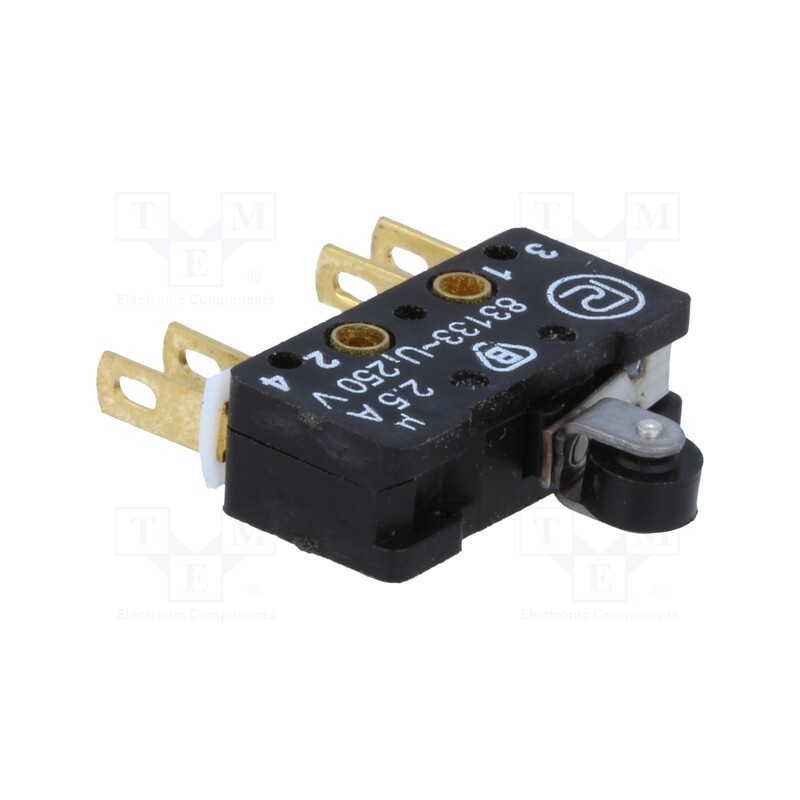 1 pcs x PROMET - 83 133 54ER7.5 - Microswitch SNAP ACTION, 2.5A/250VAC, 0.3A/220VDC, ON-(ON), IP40