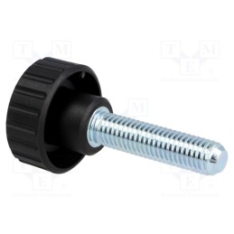 1 pcs x ELESA+GANTER - 6768 - Knob, Ø: 32mm, Ext.thread: M10, 40mm, H: 22mm, polyamide, knurled