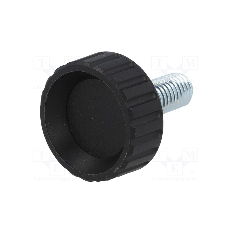 1 pcs x ELESA+GANTER - 6763 - Knob, Ø: 32mm, Ext.thread: M10, 20mm, H: 22mm, polyamide, knurled