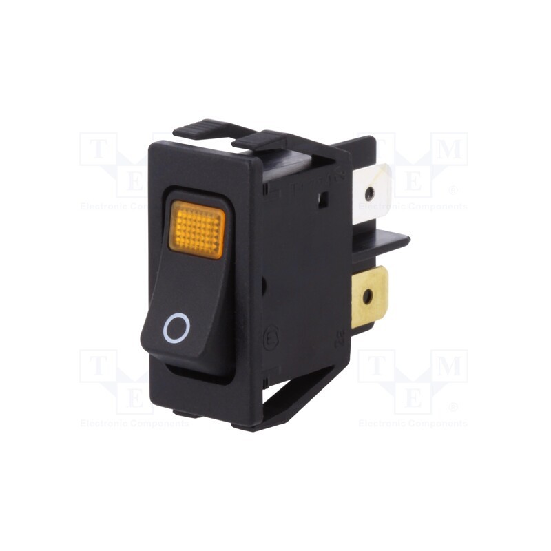 1 pcs x Marquardt - 1555.3104 - ROCKER, DPST, Pos: 2, ON-OFF, 16A/250VAC, black, IP40, filament lamp