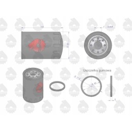 Oil filter pp 8 4 c 330 c 360 original ursus