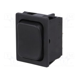 1 pcs x Marquardt - 1839.1402 - ROCKER, DP3T, Pos: 3, (ON)-OFF-(ON), 6A/250VAC, black, IP40, none